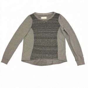 Abercrombie & Fitch Gray Knit Sweatshirt
